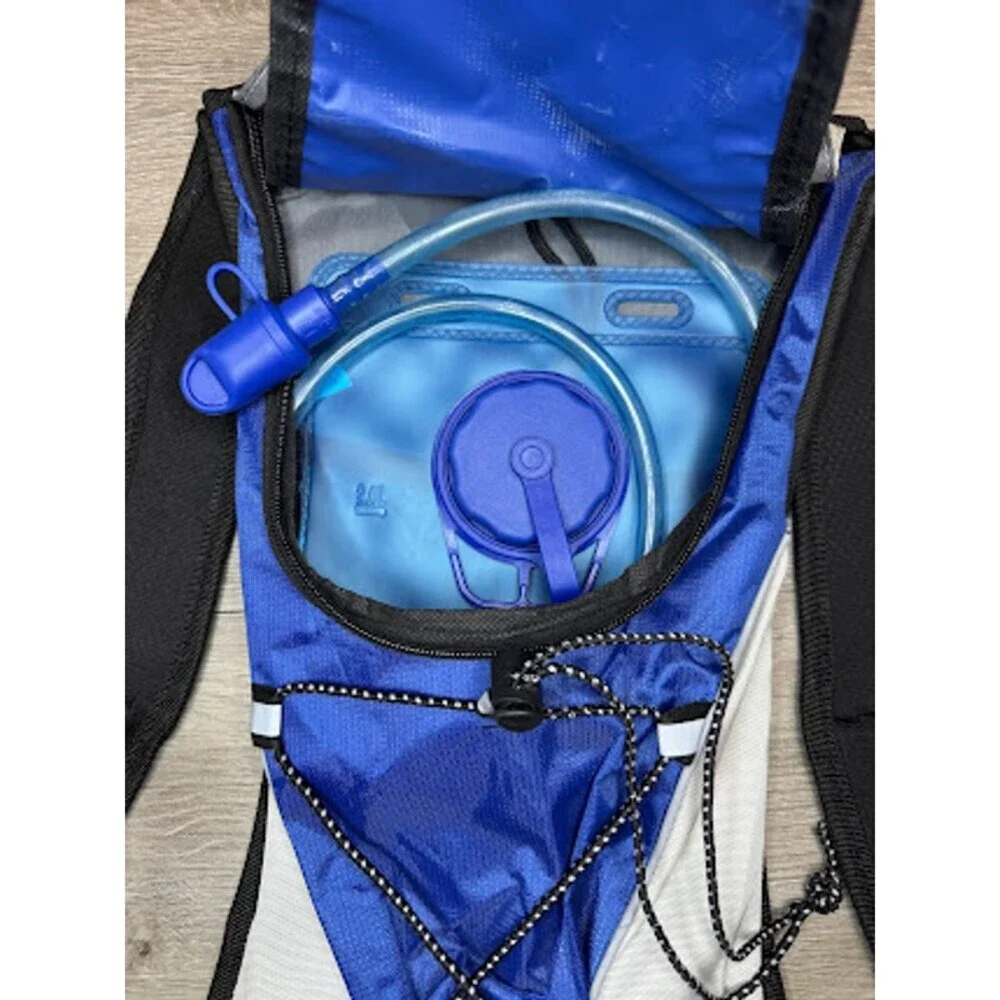 Hydration Backpack 2L Water Bladder Hiking Running Cycling Pack Blue